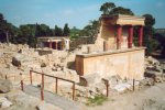 Knossos - restene av det minoiske palass p Kreta